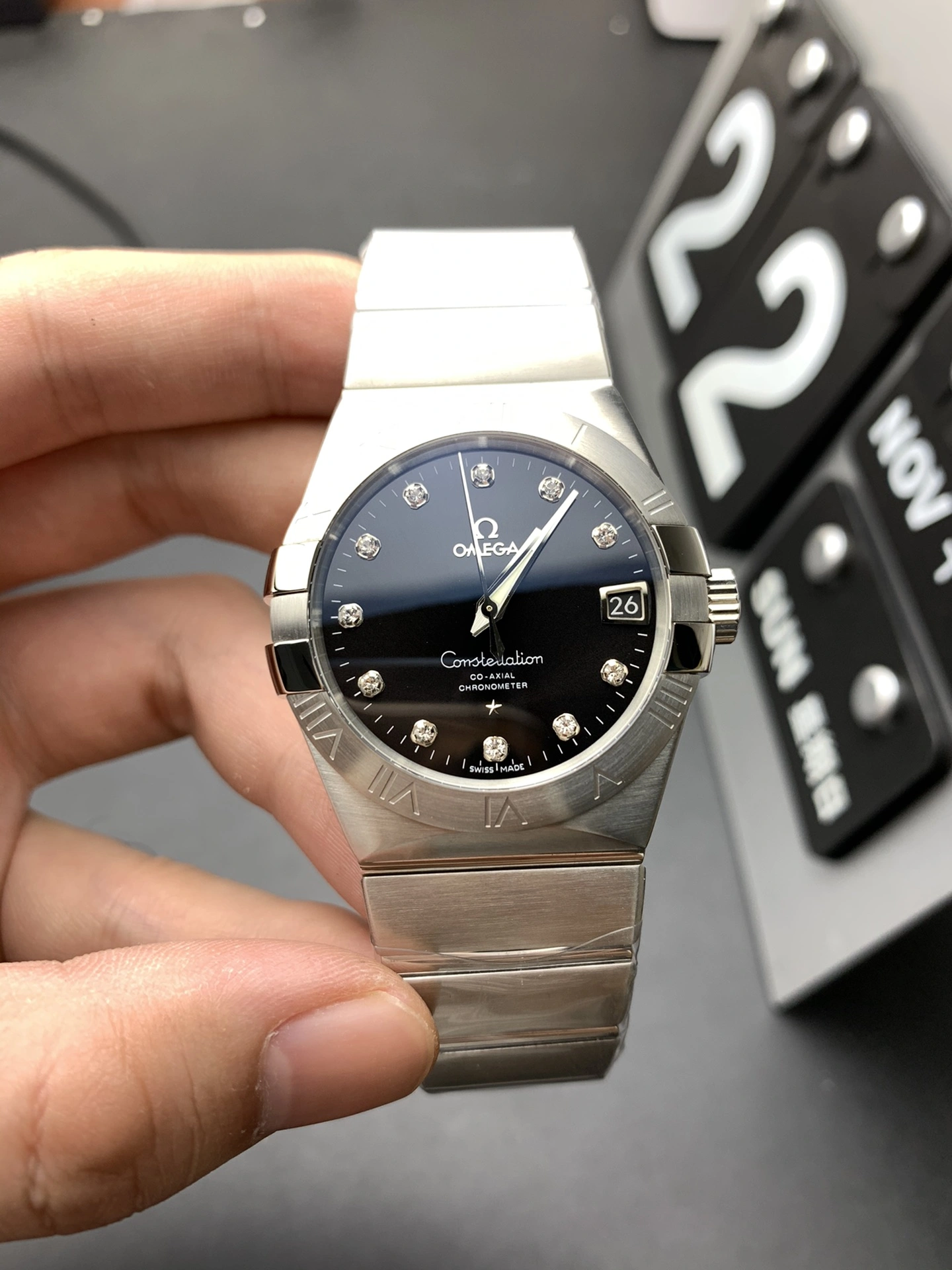 Chic CBD Factory Omega Constellation Co-Axial 38mm Black Diamond Dial (123.10.38.21.51.001) 1:1 Super Clone – DD8500 Movement 315